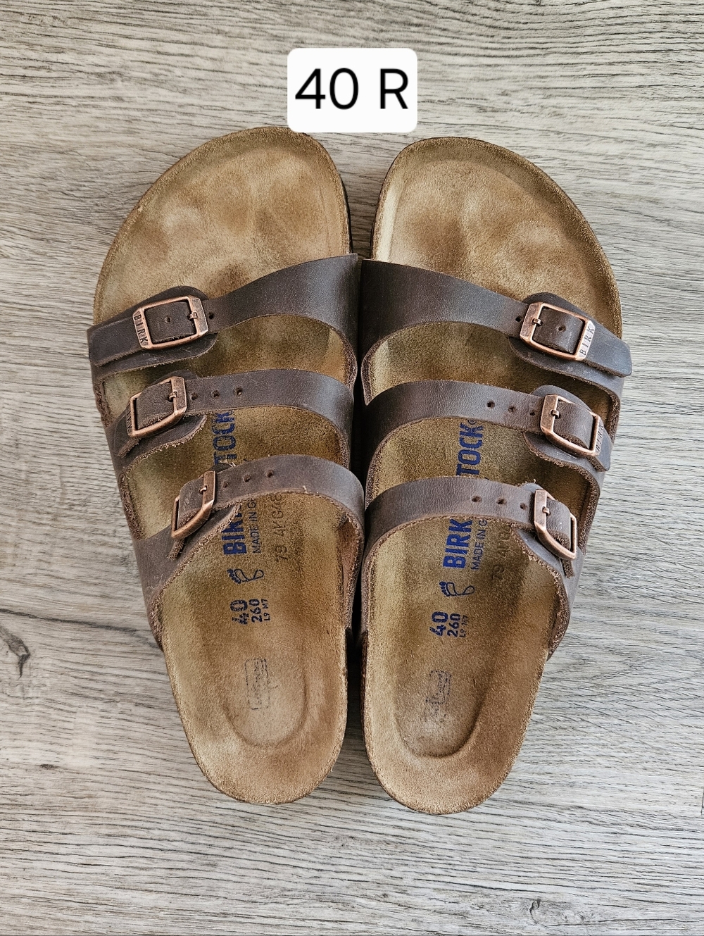 Birkenstock Florida Habana Oiled Leather 40 R